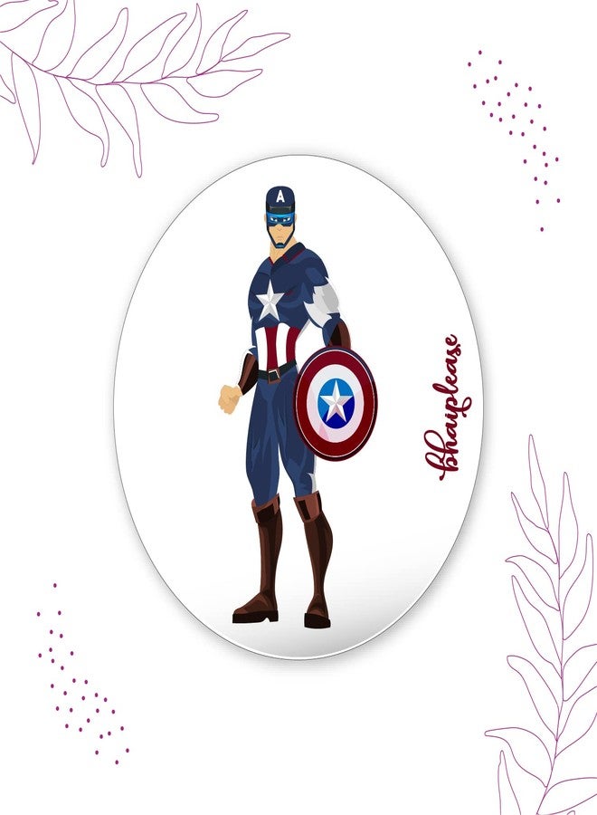 Bhai Please Captain America Pin Badges | 44mm Round Shaped Pin- Badge | Pin-Back Button Badge | Gift for Birthday, Events (Pack of 25) - Image 3